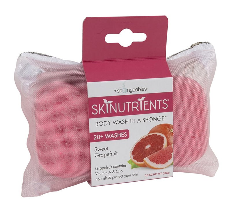 Spongeables Body Wash in a 20+ Wash Sponge, Sweet Grapefruit, 3 Count - Image 2